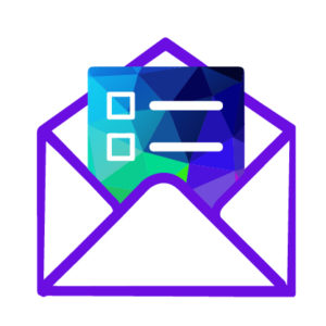 letter icon with list of checkboxes